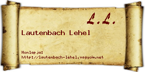 Lautenbach Lehel névjegykártya